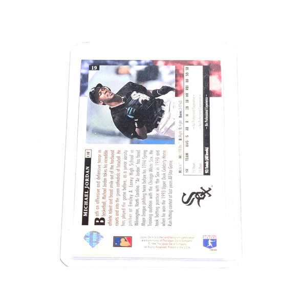 Michael Jordan 1994 Upper Deck Star Rookies #19 Chicago White Sox - Picture 2 of 2